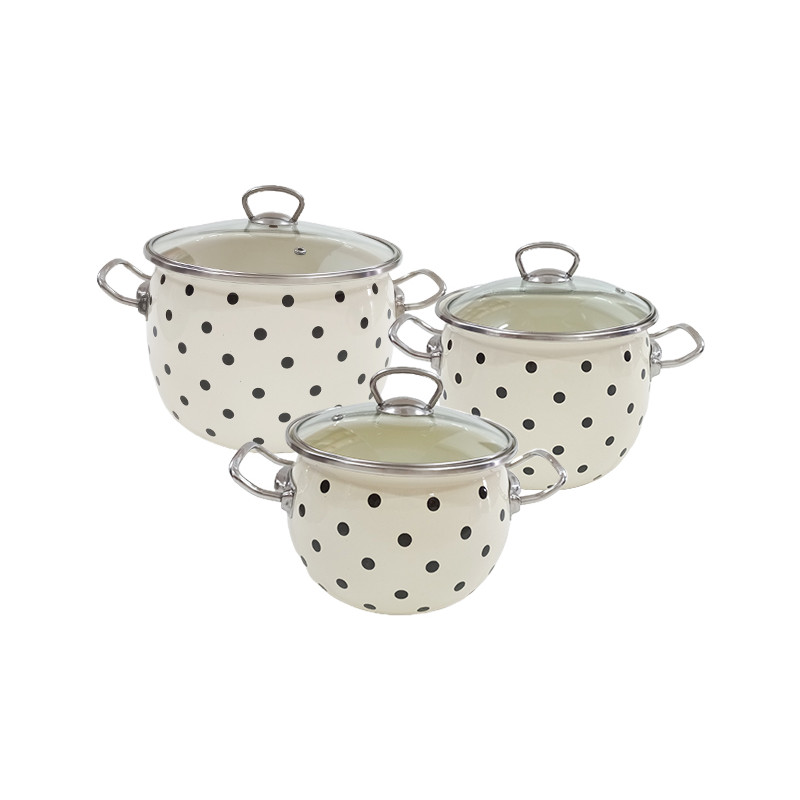 Набір каструль Idilia №1600 Чорна перлина 43655 - Синій (Джинс)