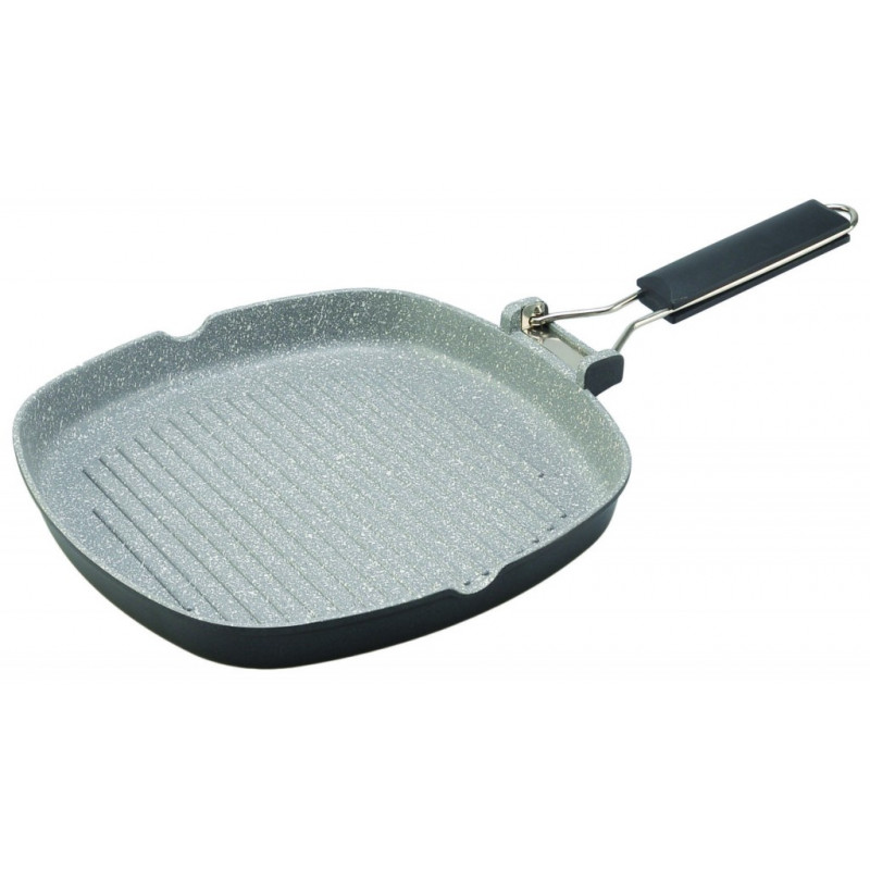 Сковорода-гриль Con Brio Eco Granite 20 см лита CB-2003 - Білий/сірий