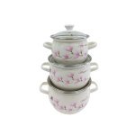 Набір каструль Idilia №6928 Магнолія 42117 - Білий мармур