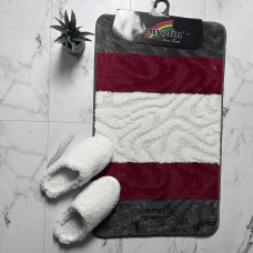Коврик для ванной 50*80 см Banyolin SLV19 Burgundy