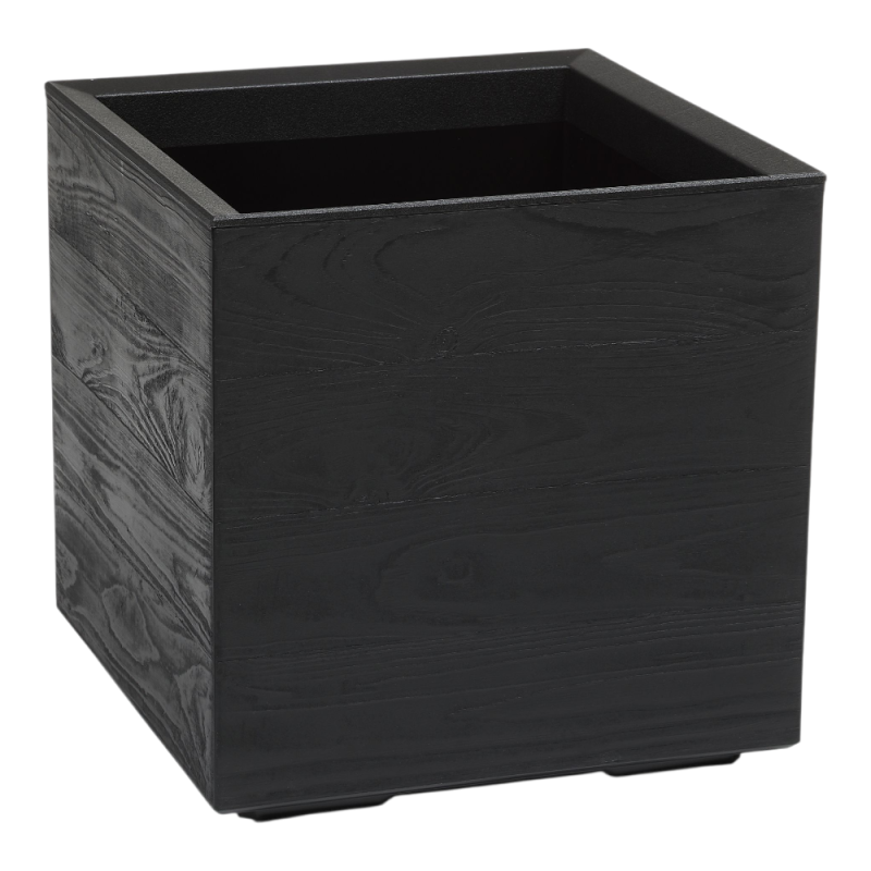 Горщик терасний Ламела Каро Recycled 30 см 776 - Сірий Бетон