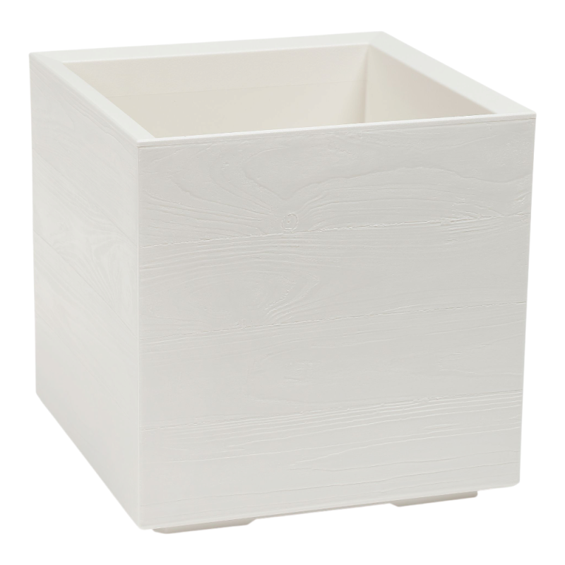 Горщик терасний Ламела Каро Recycled 30 см 776 - Сірий Бетон