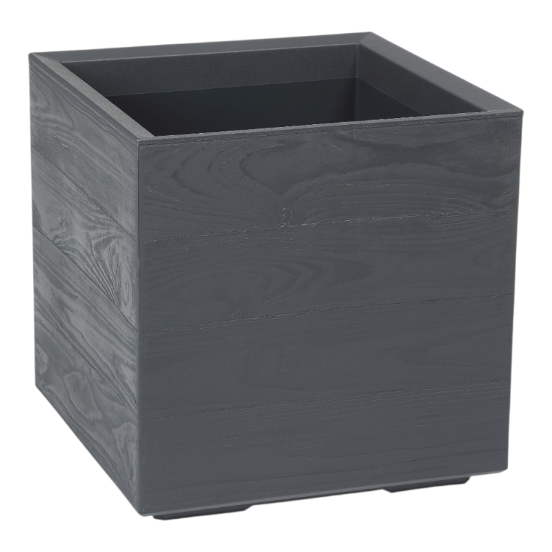 Горщик терасний Ламела Каро Recycled 30 см 776 - Сірий Бетон