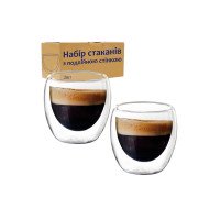 Набір стаканів з подвійною стінкою SNT 2 шт 100 мл 202-5