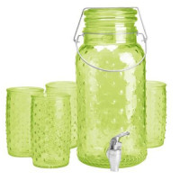 Набір лимонадник 4 л та 4 стакани SNT Кактус 9099-2