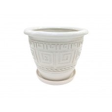 Набір горщиків КООП Квітка 5 пр h-23/19/15/13/9 см Лабіринт Білий 0007