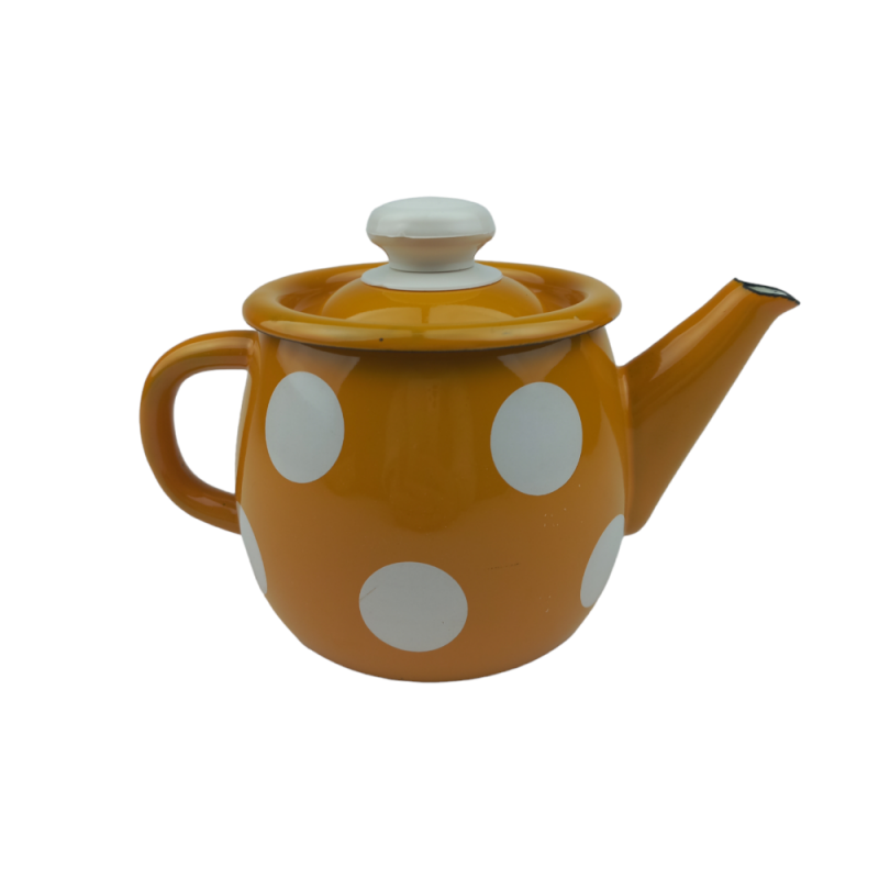 Чайник Idilia 1 л 2707/4 Білий горох Гірчичний - Зелений