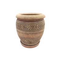 Горщик керамічний КООП Терра Лабіринт Коричневий Глянець 25 см 0036