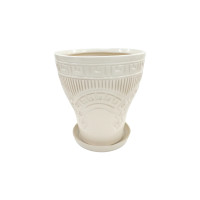 Горщик керамічний КООП Еклер Рим Пісковий 21 см 0097