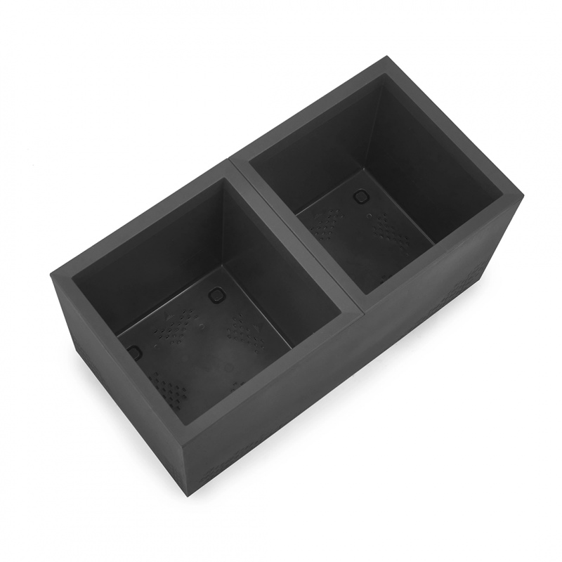 Горщик терасний Ламела Каро ЕКО Бетон 80 см 936 - Сірий Бетон