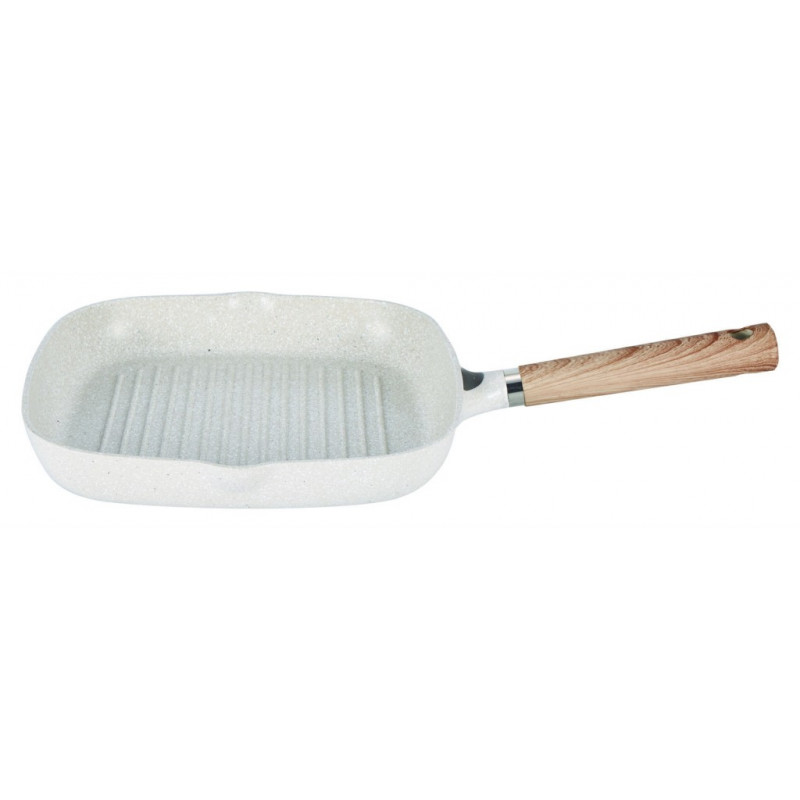 Сковорода-гриль Con Brio Desert Marble 28 см лита CB-2802 - Червоний