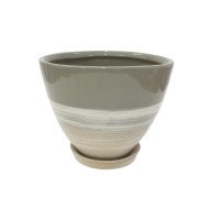 Набір горщиків КООП Пальміра 4 пр h-21/18/13/10 см Оливковий 0094