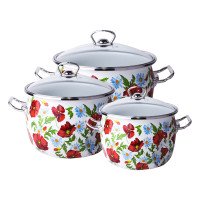 Набор кастрюль Idilia №1600 Маковое поле 31117