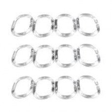 Кільця для шторки Wela 12 шт овал Прозорі w2000