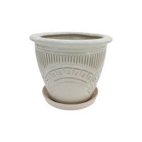 Горщик керамічний КООП Квітка Рим Біла 9 см 0007