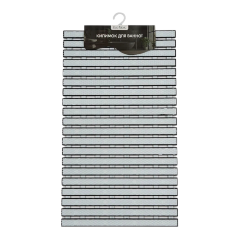 Килимок для ванної кімнати Eco Fabric Смужка 69х40см Білий 6940-003