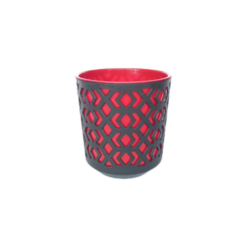 Горщик для квітів із вкладом Ламела Ацтек 30 см 793 - Сірий/Білий