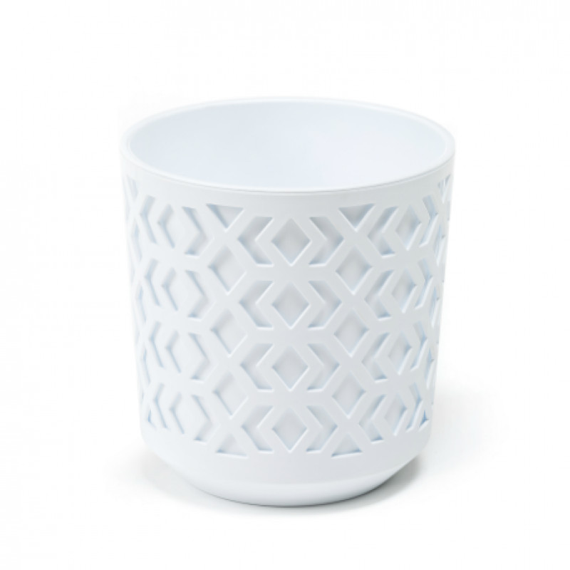 Горщик для квітів із вкладом Ламела Ацтек 30 см 793 - Сірий/Білий