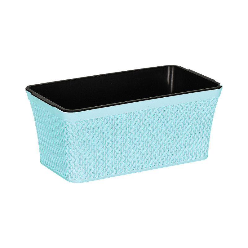 Ящик балконний Holiday В*язка 28,5 см з вкладом GS-200 - Мятний