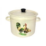 Кастрюля Idilia 9 л 1621/4 Петушок 39455 - Белый