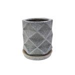 Набір горщиків КООП Цитрин 2 пр h-30/19 см Сірий Мармур 0223 - Графіт