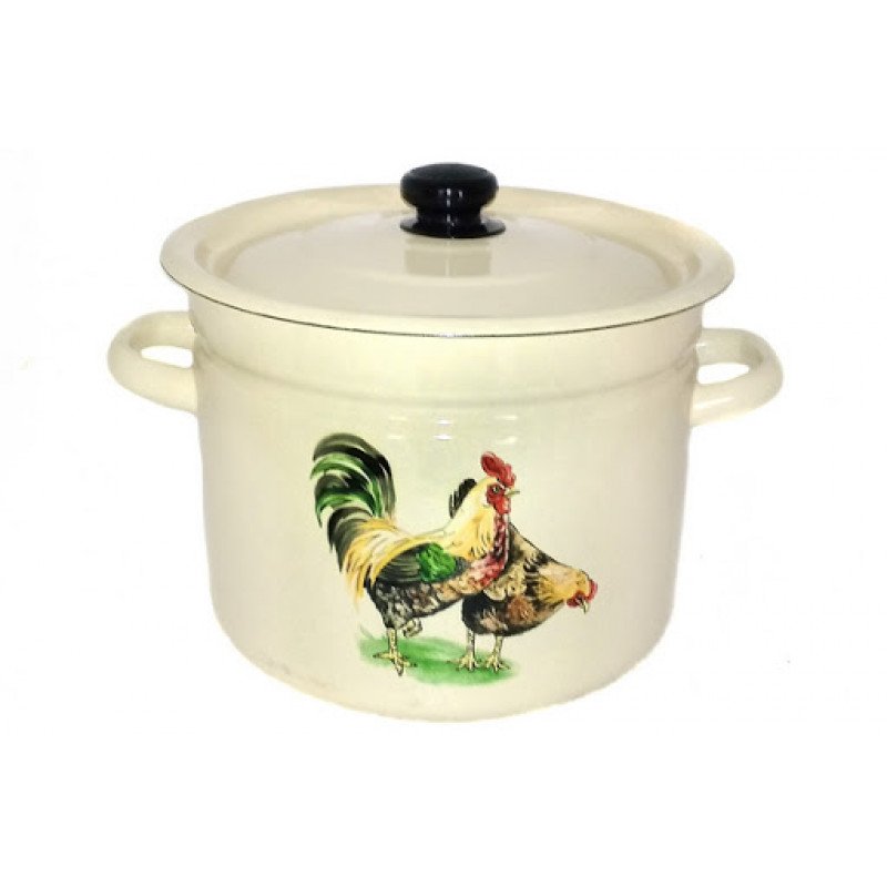 Кастрюля Idilia 9 л 1621/4 Петушок 39455 - Белый