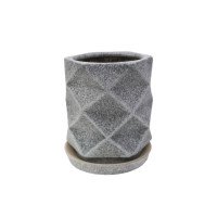 Набір горщиків КООП Цитрин 2 пр h-30/19 см Сірий Мармур 0223