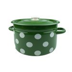 Каструля Idilia 9 л 1621/4 Білий горох Зелений 42134 - Мармур