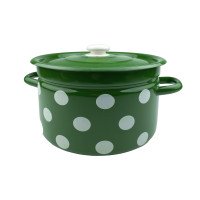Каструля Idilia 9 л 1621/4 Білий горох Зелений 42134