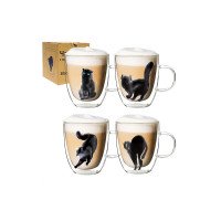 Кружка з подвійною стінкою SNT 400 мл Black cat