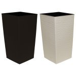 Горщик терасний Ламела Фінезія Долото 25 см з вкладом 589  - Зелений металік