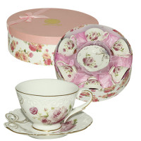 Набір кавовий SNT Бант 12 пр 100 мл Квіти 1789