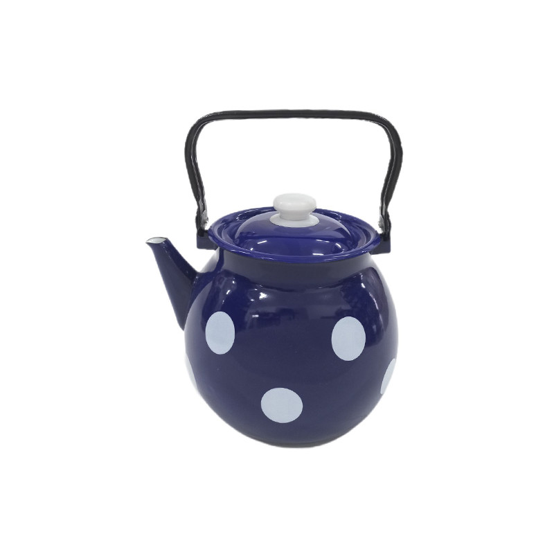 Чайник сферичний Idilia 3,5 л 27130/4 Білий горох Синій - Зелений Прозорий