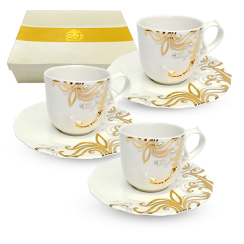 Набір кавовий SNT 12 пр 100 мл Жаклін 2323-4 - Лимонний