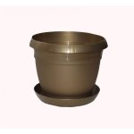 Горщик для квітів Квітник Перлина 26 см з підставкою - Червоний