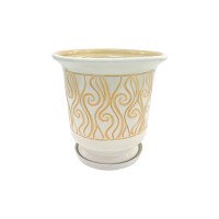 Горщик керамічний КООП Дзвін Завиток Помаранч 24 см 0063