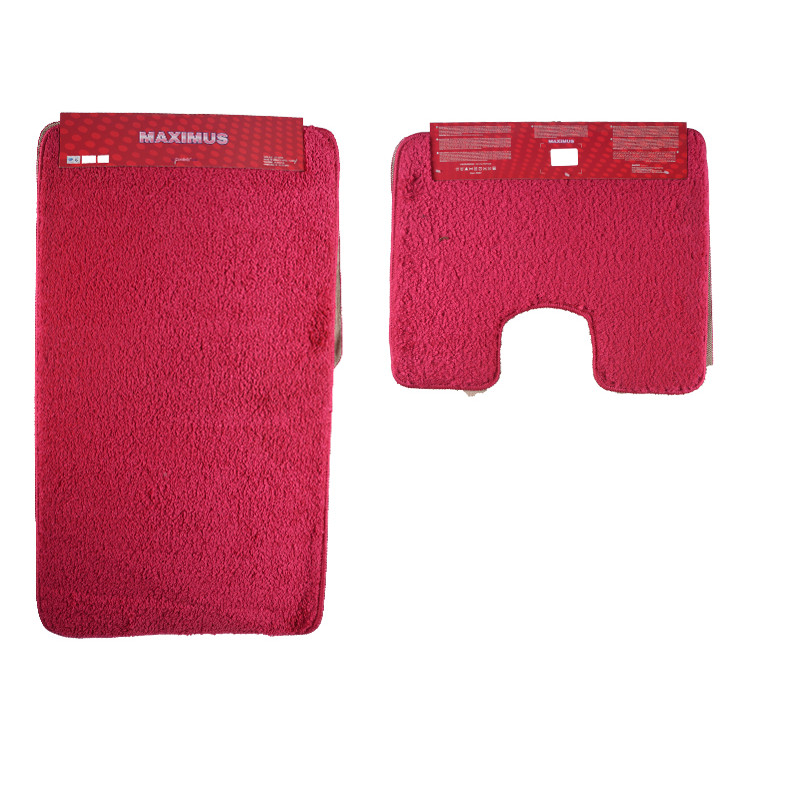 Набір килимків для ванної 60*100 см Maximus Моно 2 пр 2577 - Малиновий