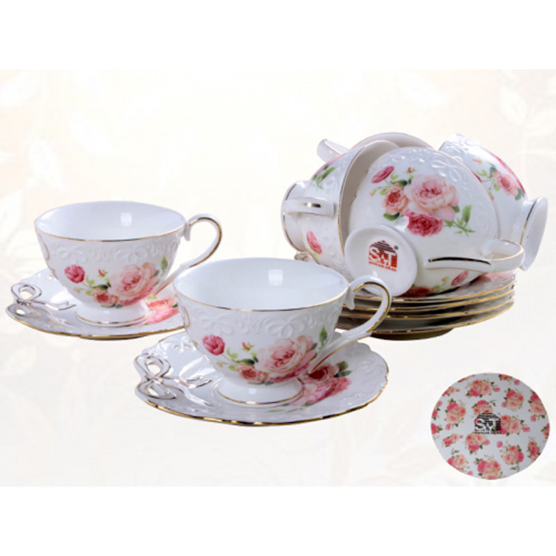 Набір чайний SNT Бант 12 пр 1711 - Голубий