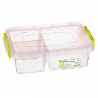 Контейнер потрійний Ал-пласт із зажимами 1,63 л 