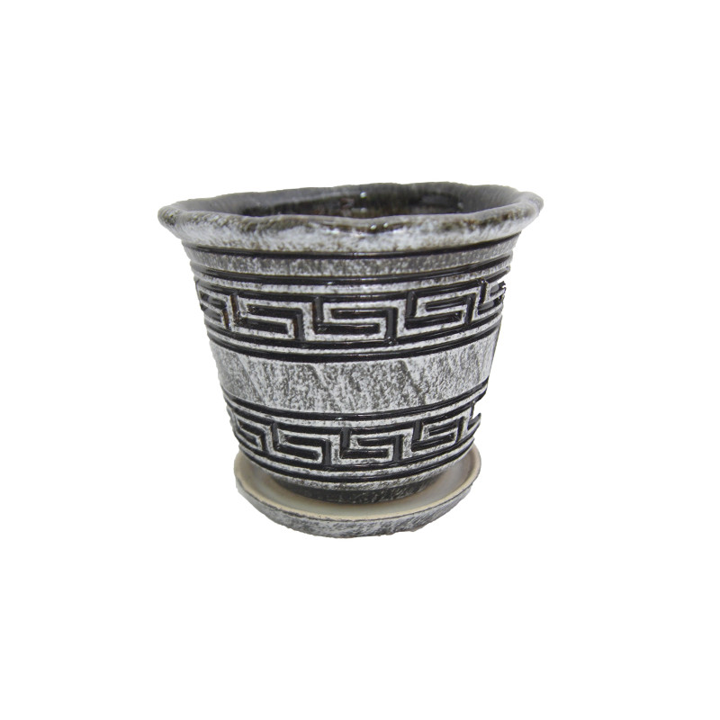 Горщик Дзвіночок Лабіринт сірий 16 см - Мікс