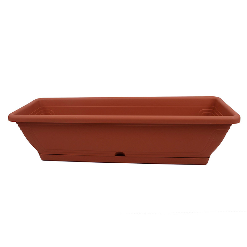 Ящик балконний IL-PE 60 см з піддоном - Теракотовий