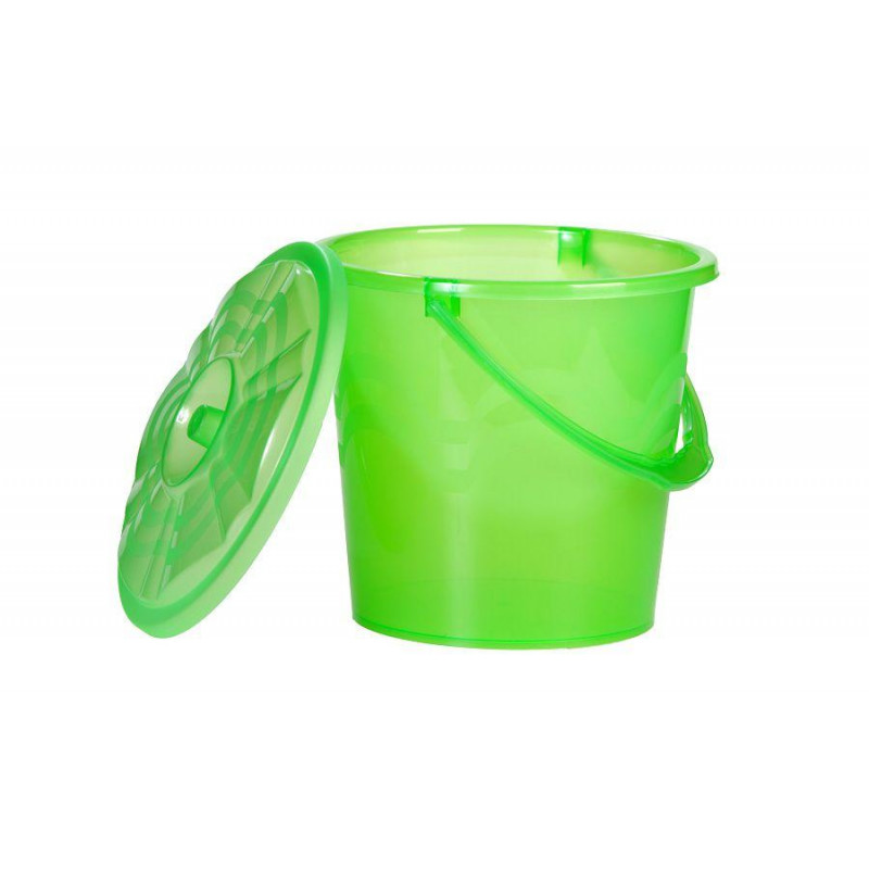 Відро з кришкою R-plastic 10 л прозоре - Бежевий