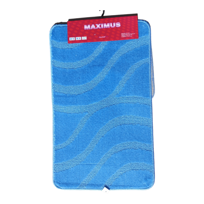 Килимок для ванної 60*100 см Maximus Моно Голубий 2509