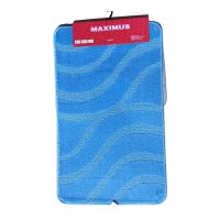 Килимок для ванної 60*100 см Maximus Моно Голубий 2509