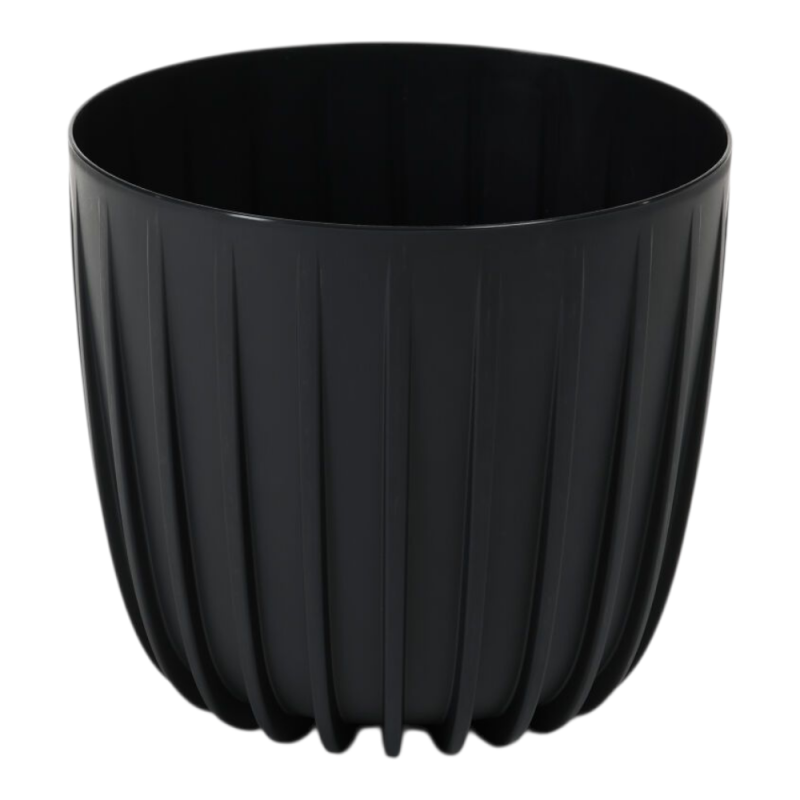 Горщик для квітів Ламела Міра ЕКО Recycled 24 см низький 518 - Латте