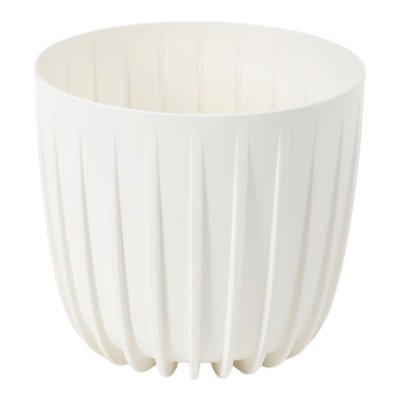 Горщик для квітів Ламела Міра ЕКО Recycled 24 см низький 518 - Латте