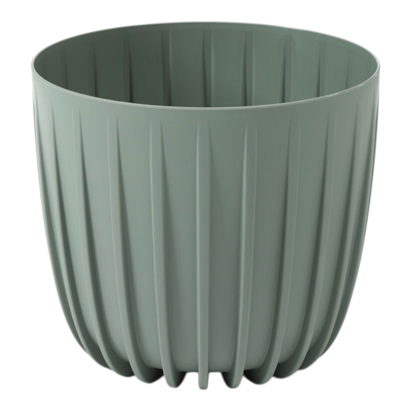 Горщик для квітів Ламела Міра ЕКО Recycled 24 см низький 518 - Anthracite