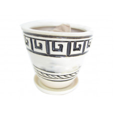 Горщик Канва Лабіринт чорно-білий 18 см