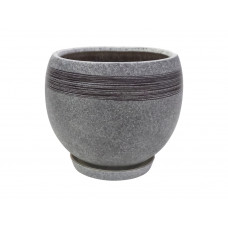 Набір горщиків КООП Шар 2 пр h-16/13 см Нитка Сірий Мармур 0014