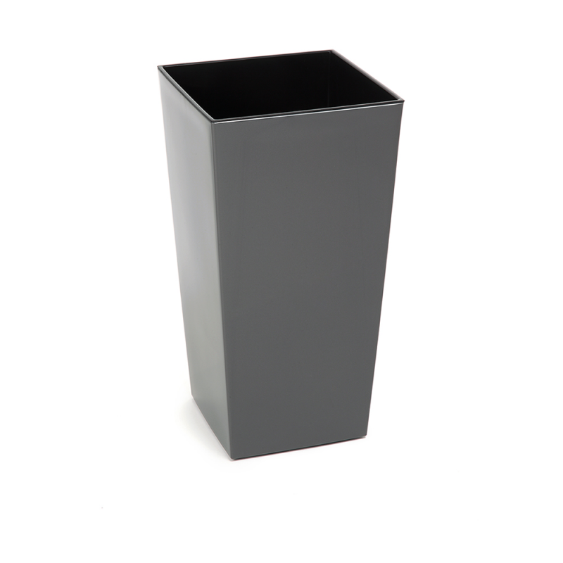 Горщик терасний Ламела PL Фінезія 19 см з вкладом 532 - Сірий Бетон